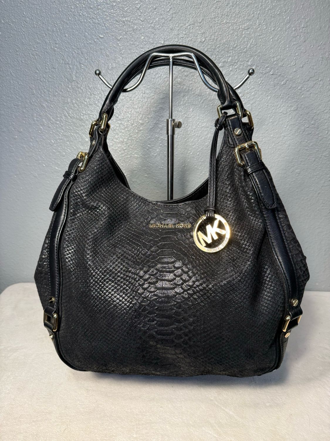 Michael Kors, Black Leather Shoulder Bag NWOT!