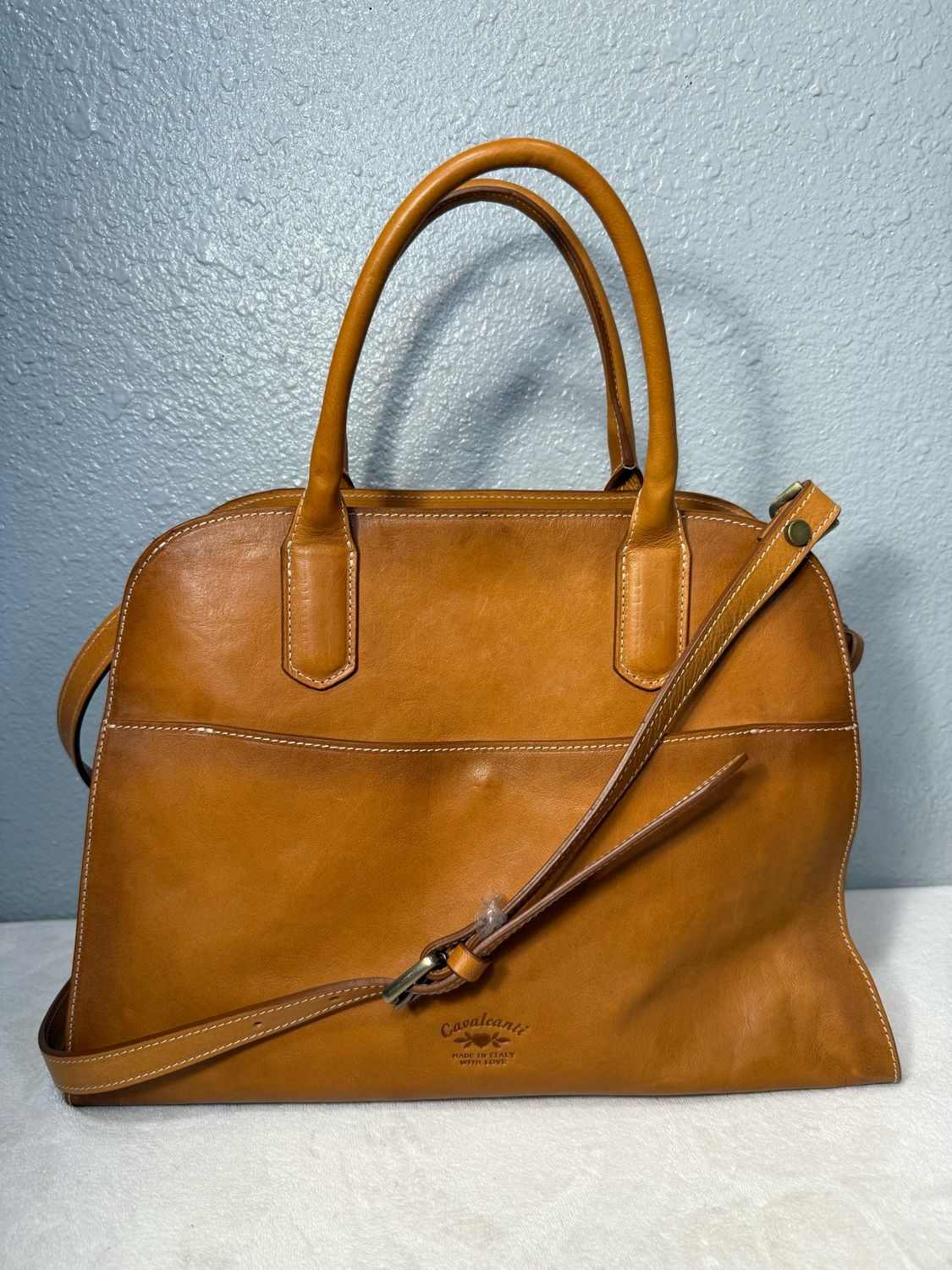Cavalcanti Brown Leather Satchel (The Row Style) NWT!
