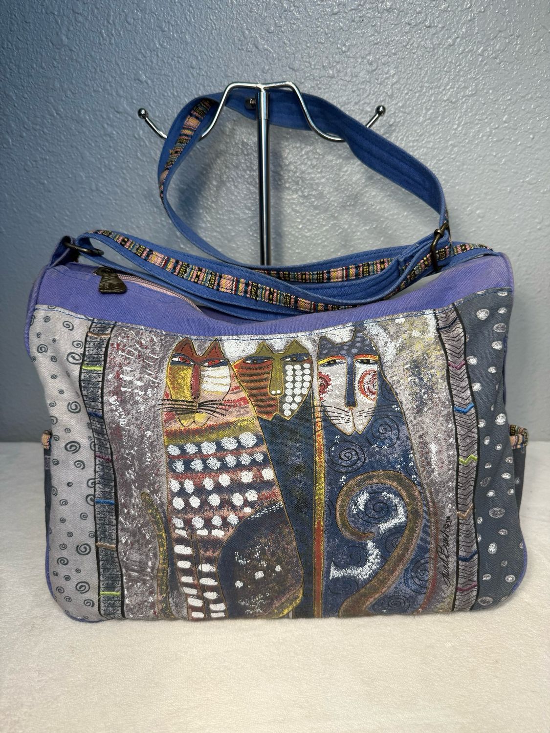 Laurel Birch Lavender Canvas Crossbody Bag
