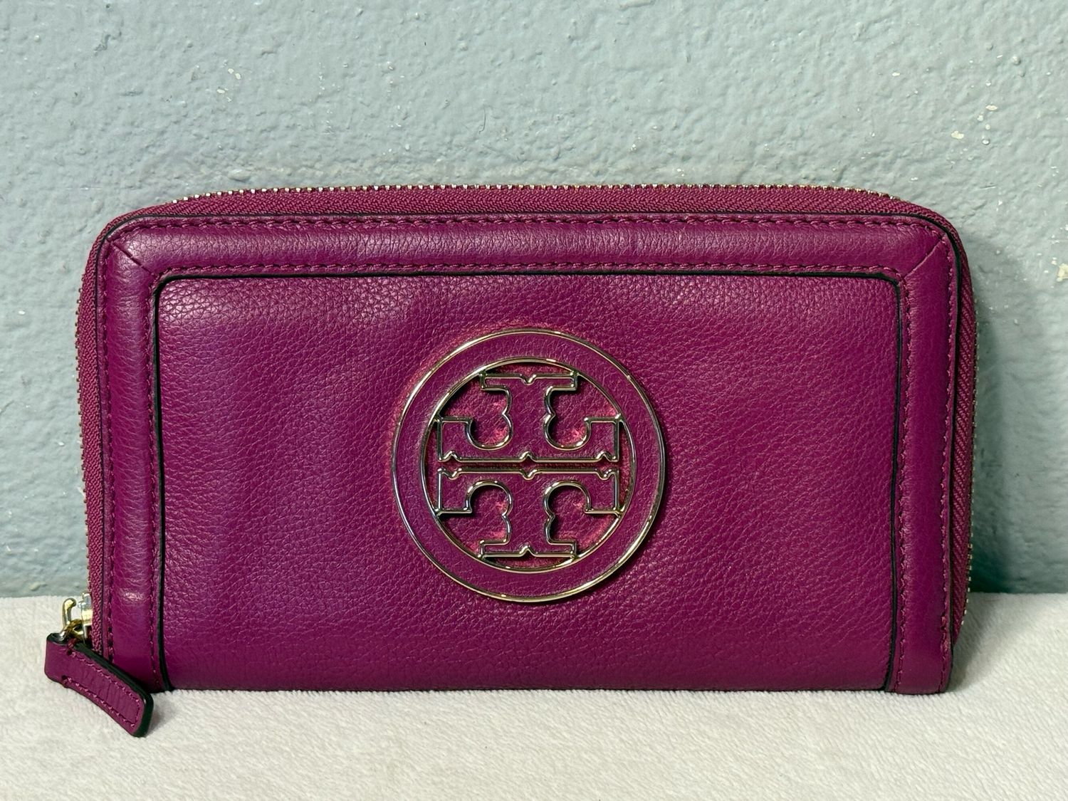 Tory Burch, Vintage Magenta, Leather Wallet