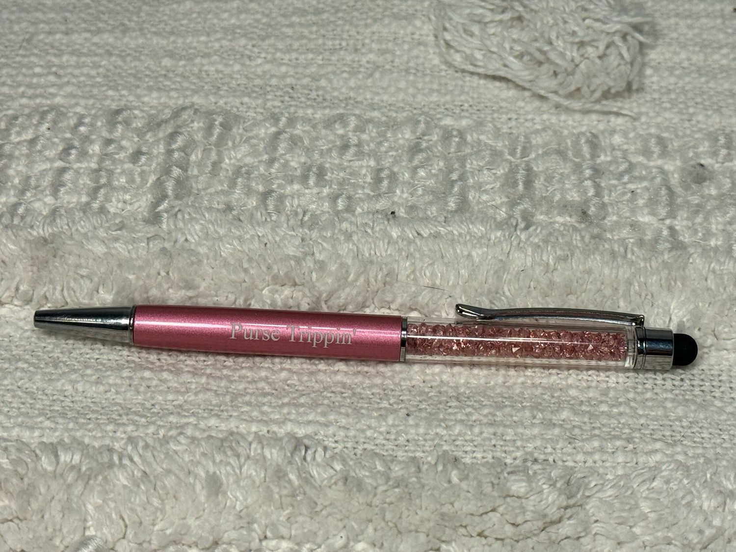 PURSE TRIPPIN Pink Crystals Stylist Pen