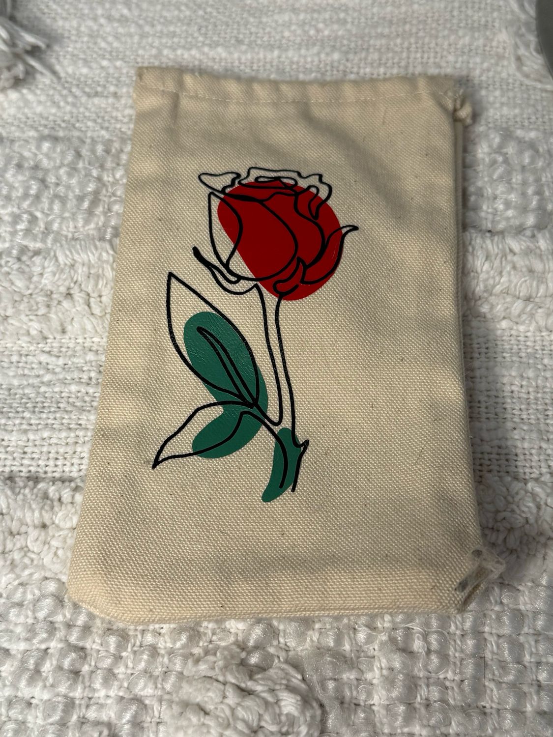 Canvas Rose Sunglasses Case