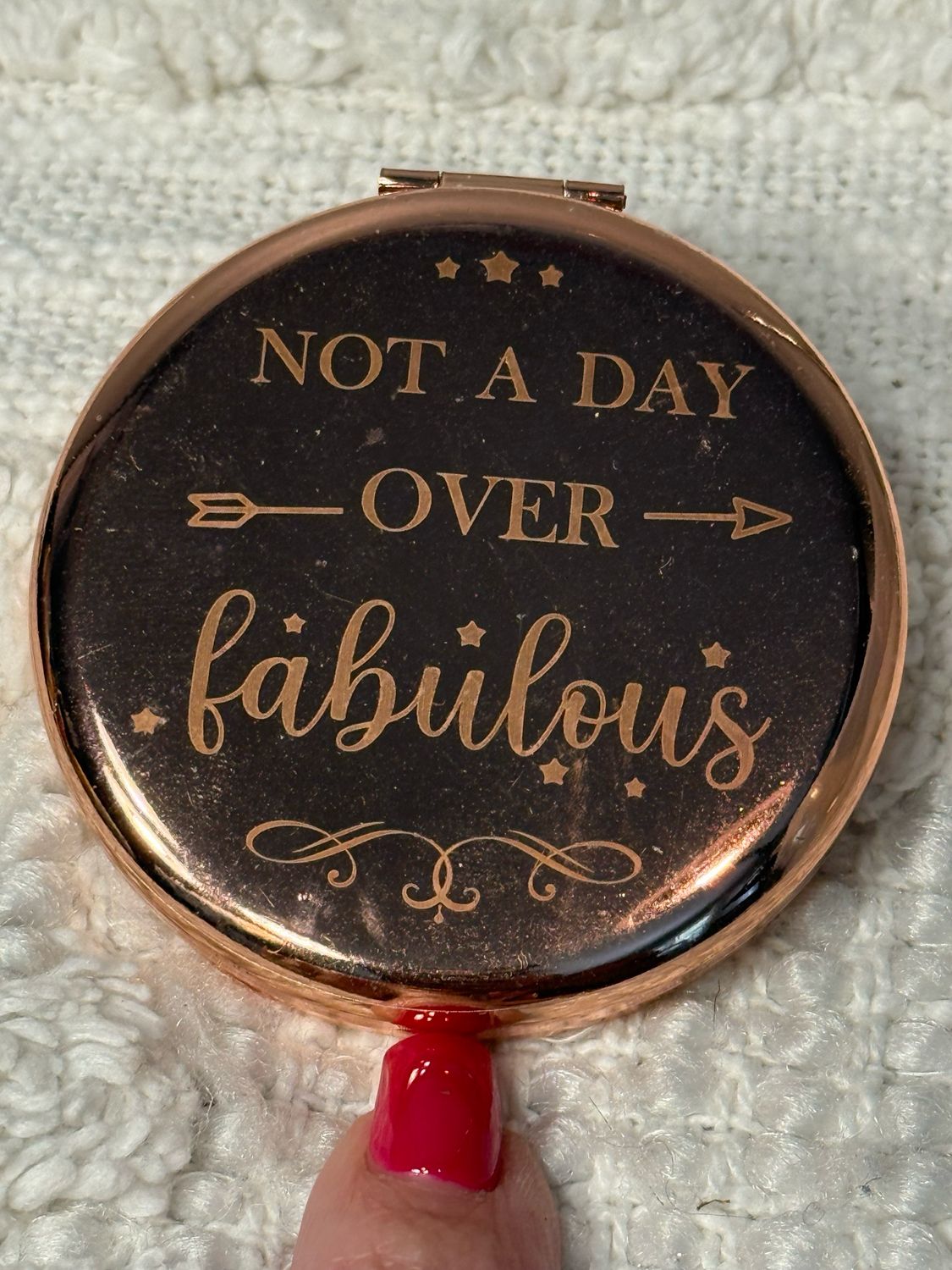 Not A Day Over Fabulous Rose, Gold, Compact Mirror