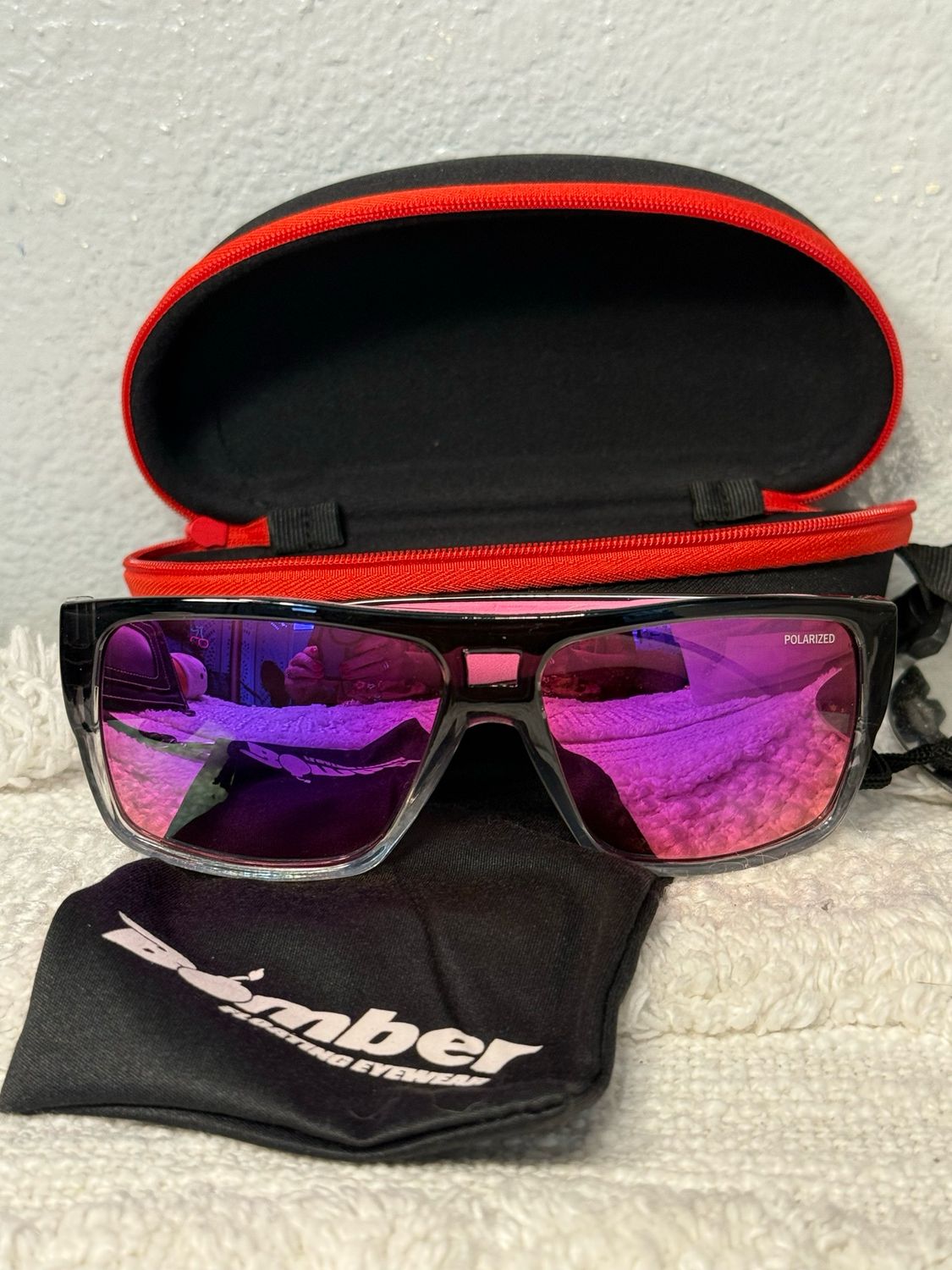 Bomber, Floating Eyewear, Sunglasses, And Case New Without Tags!