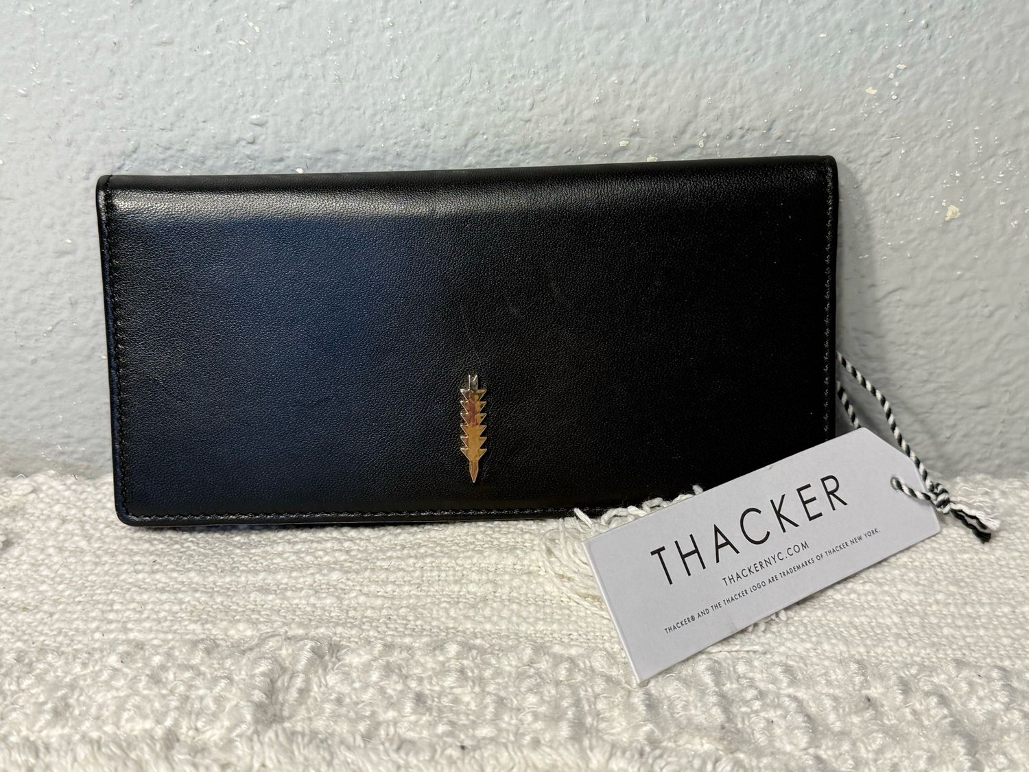 Thacker Black Leather Wallet NWT!