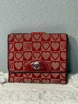 Brighton, Vintage Red Heart, Jack Card And Leather Compact Wallet