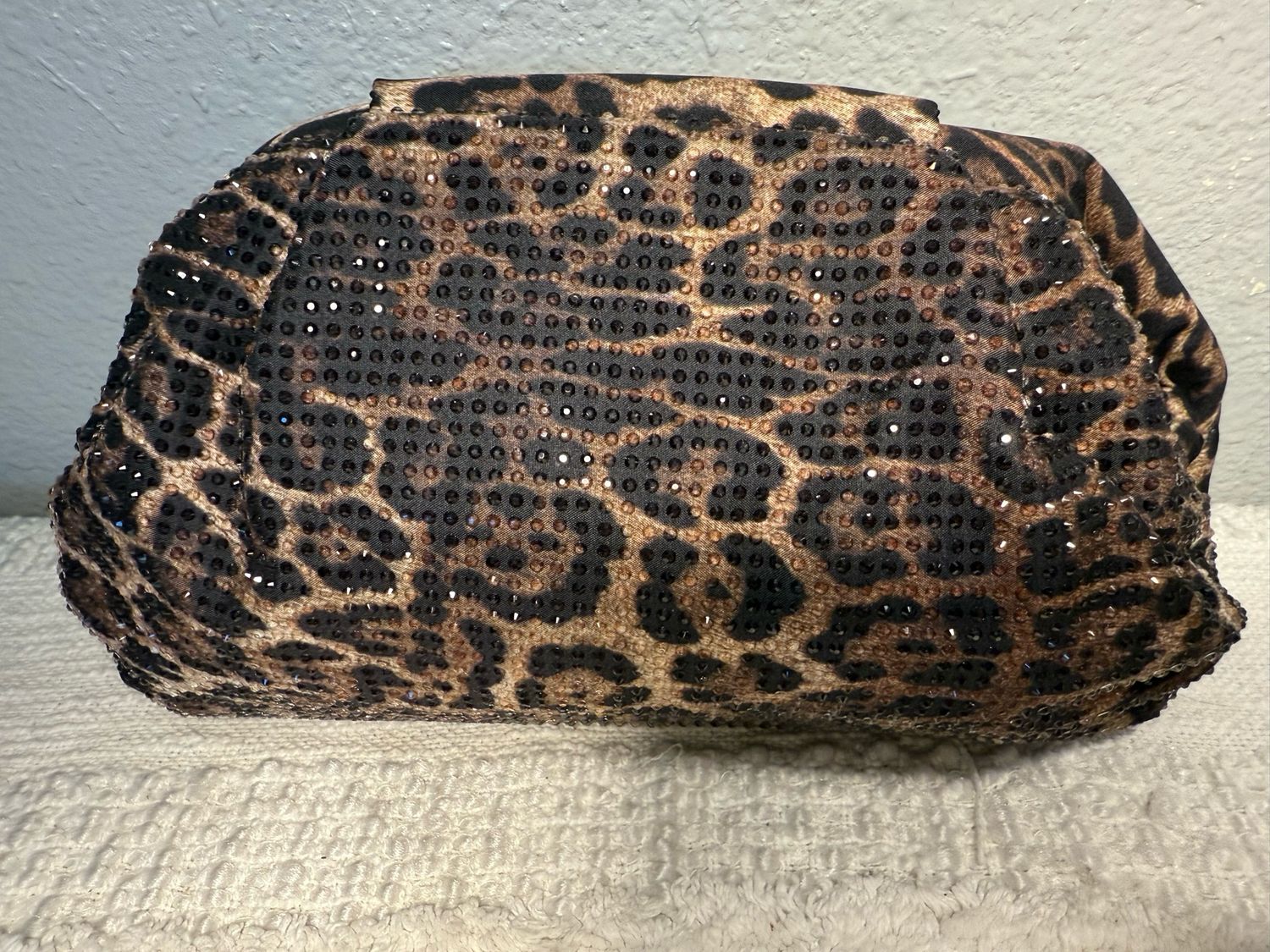 Unbranded Leopard With Crystals Clutch NWOT!