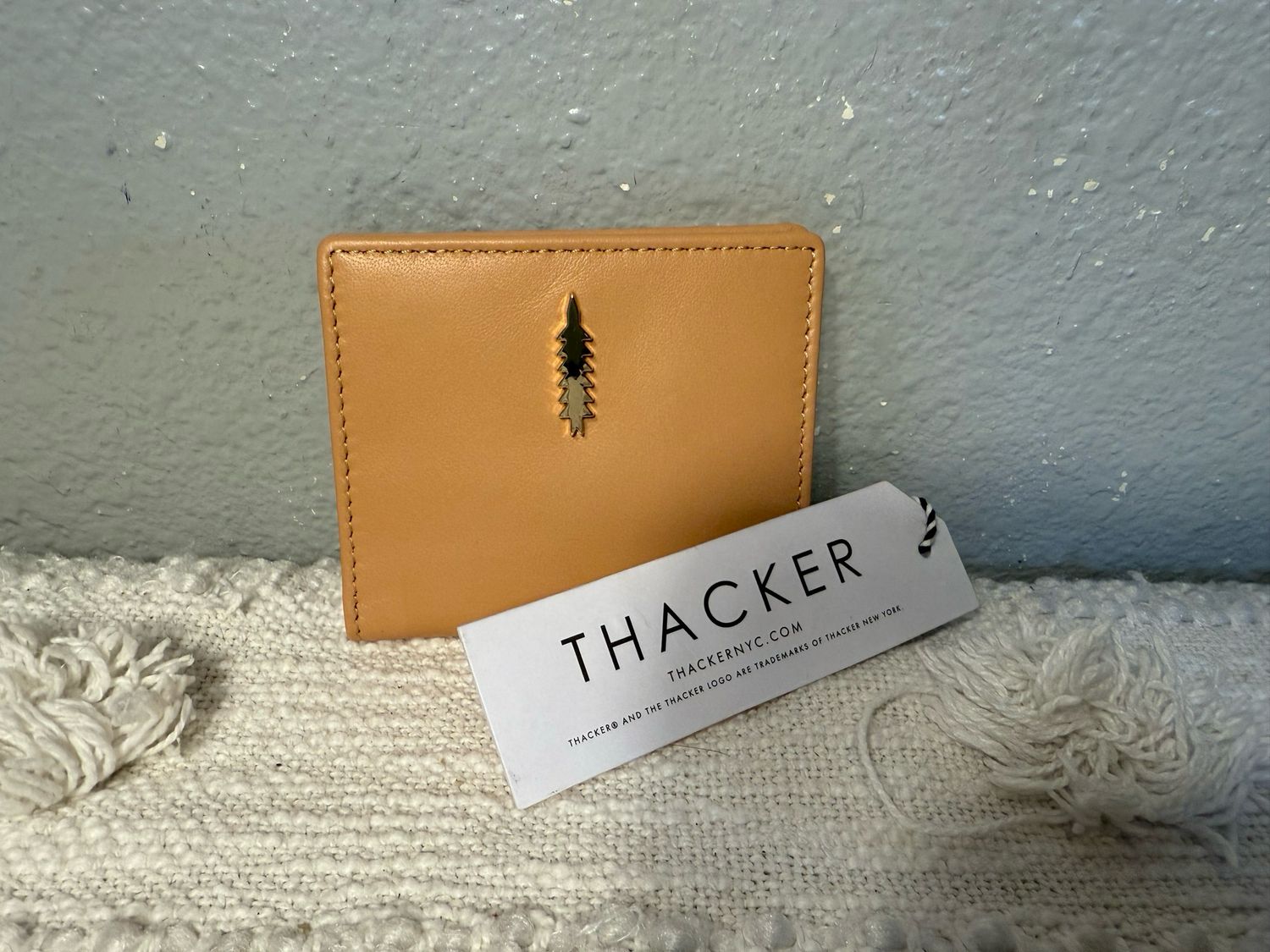 Thacker Tan Leather Card Wallet NWT!