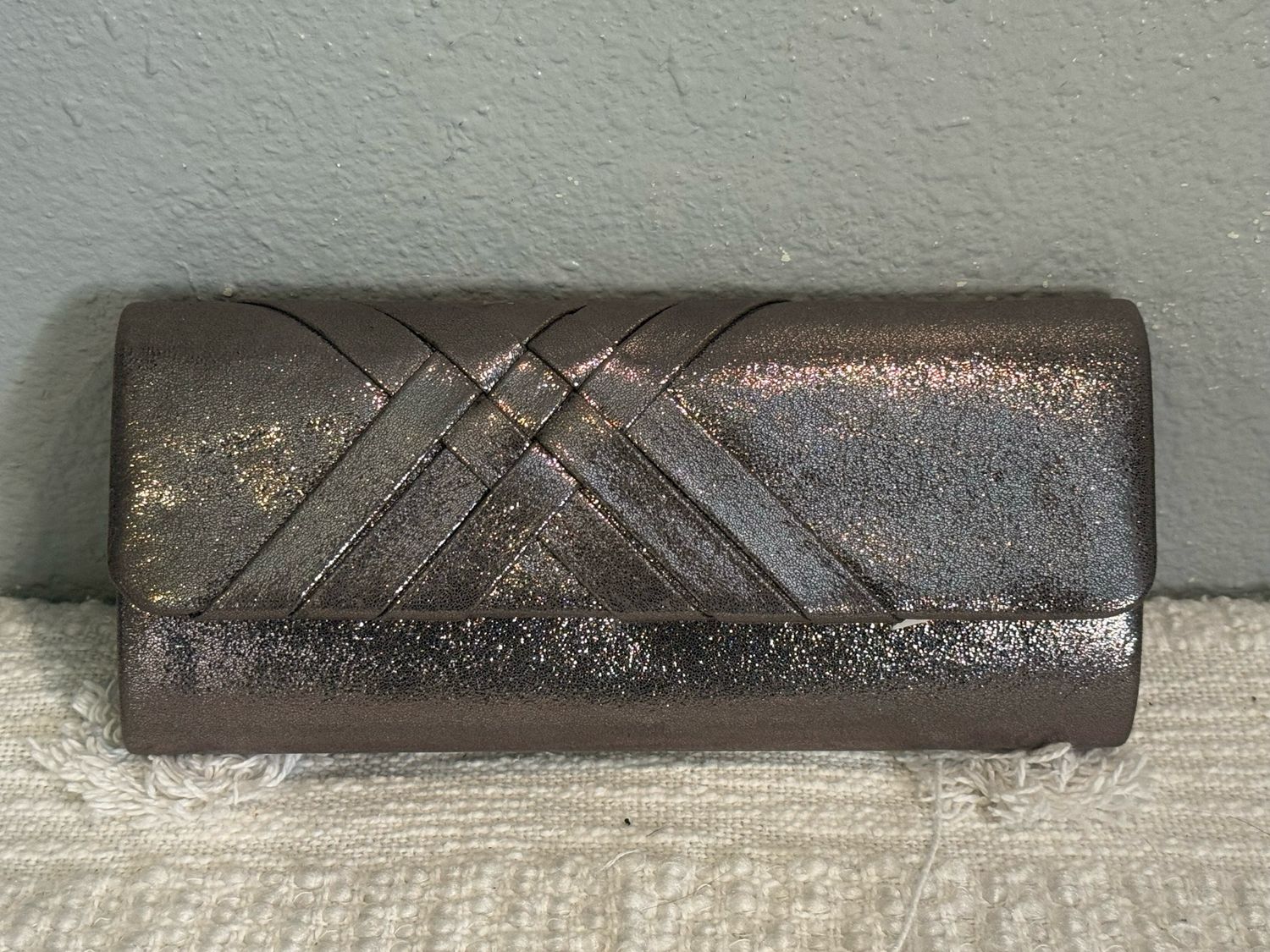 Jessica Mcclintock, Silver Crossbody Clutch MWT!