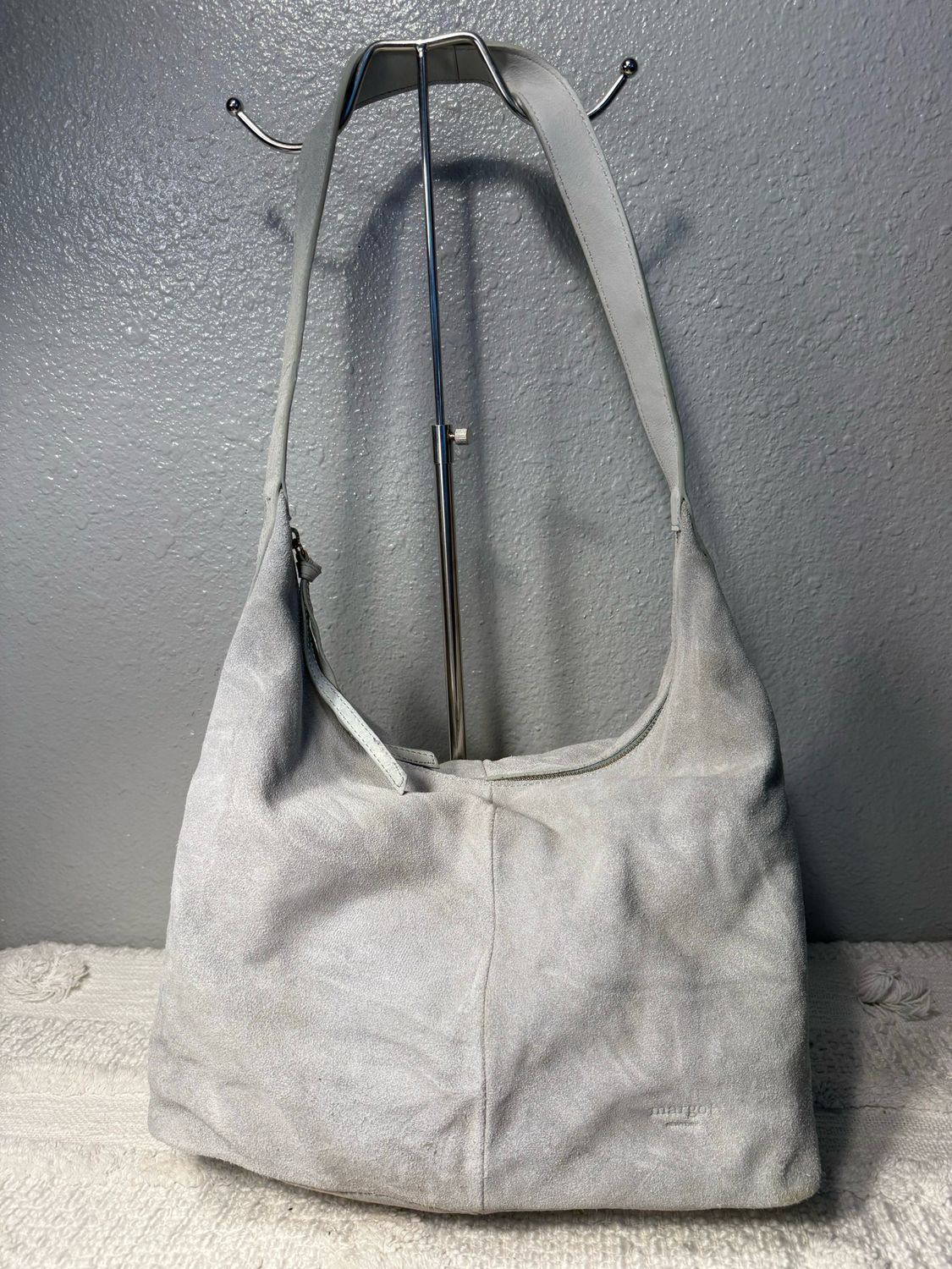 Margot Gabi Light Sage Suede Hobo $158 Online!