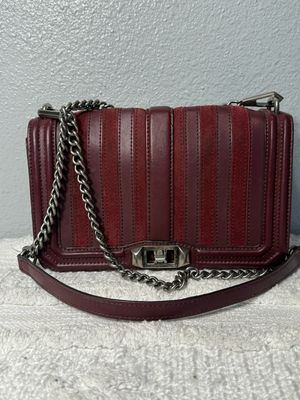 Rebecca Minkoff Burgundy, Smooth, Leather And Suede Crossbody Bag