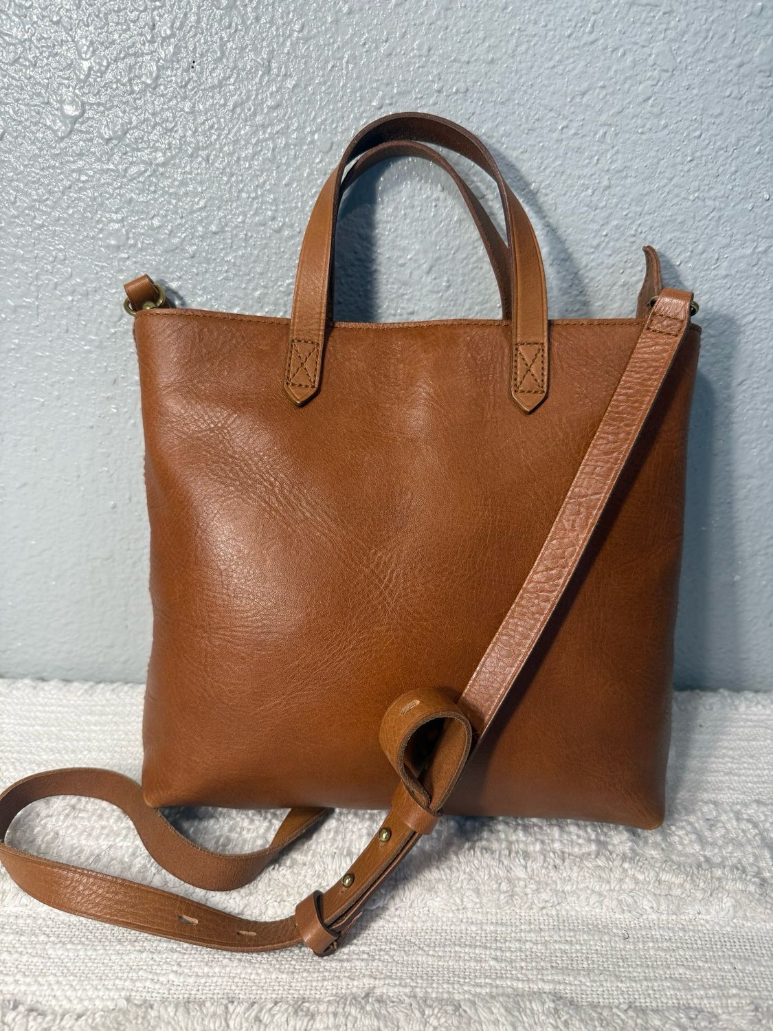 Madewell Brown Leather Transport Tote