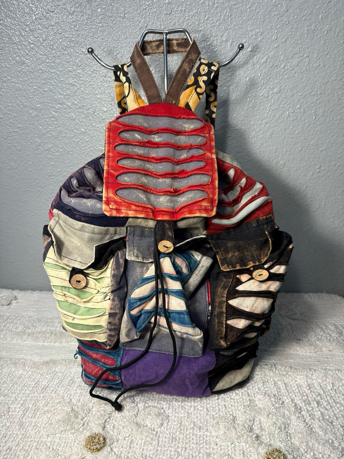 Unbranded, Cotton Artisan, Handmade Patch Boho Backpack Purse