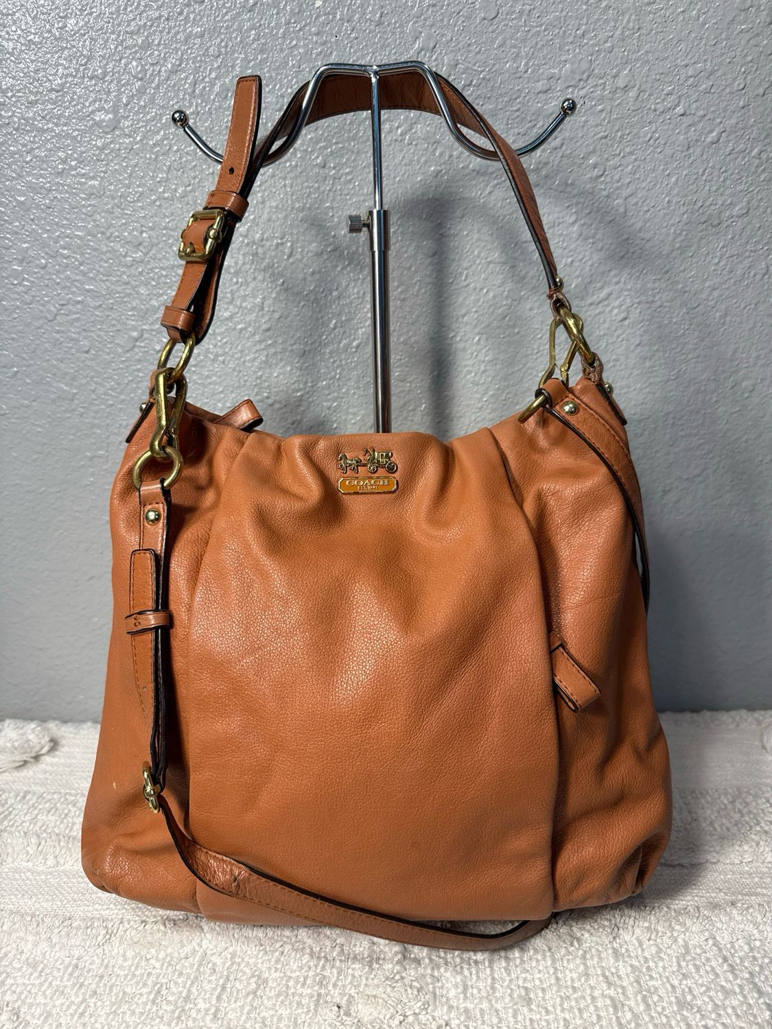Coach Brown Leather Crossbody Or Hobo Bag