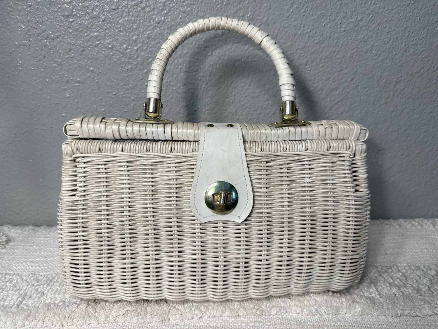 Unbranded 1950S Woven Double-Sided Handbag