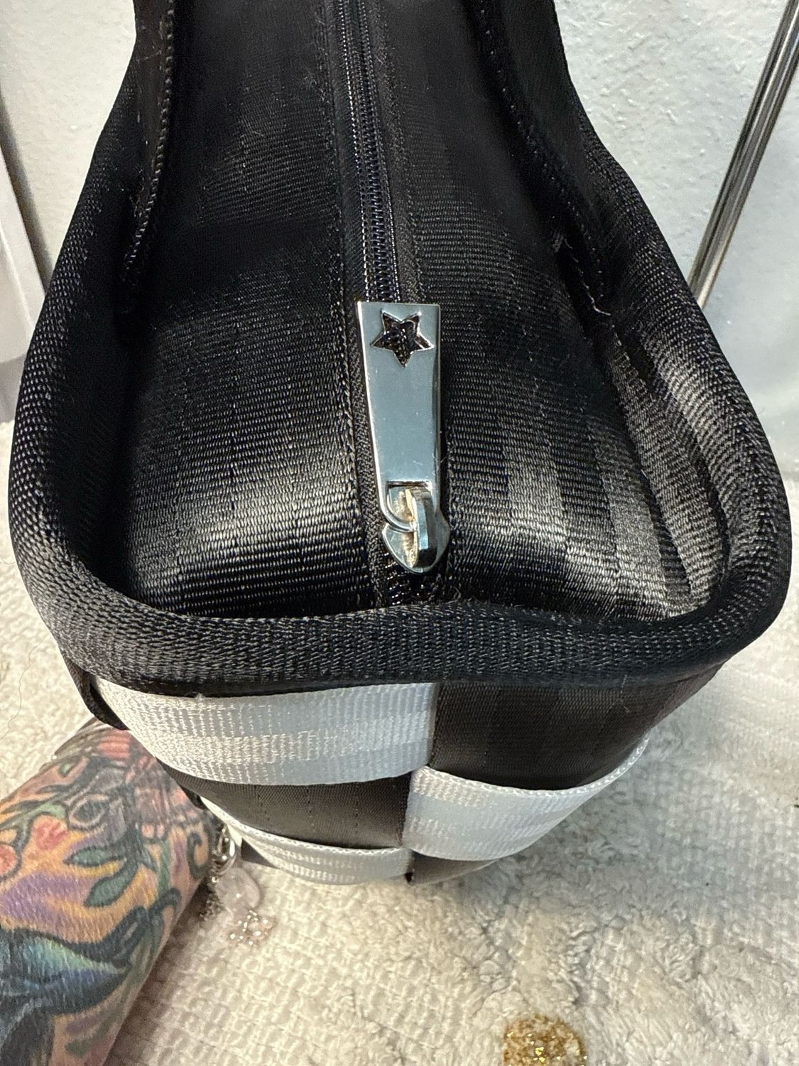 Harvey’s Seatbelt Bag, Black, And White New Without Tags!