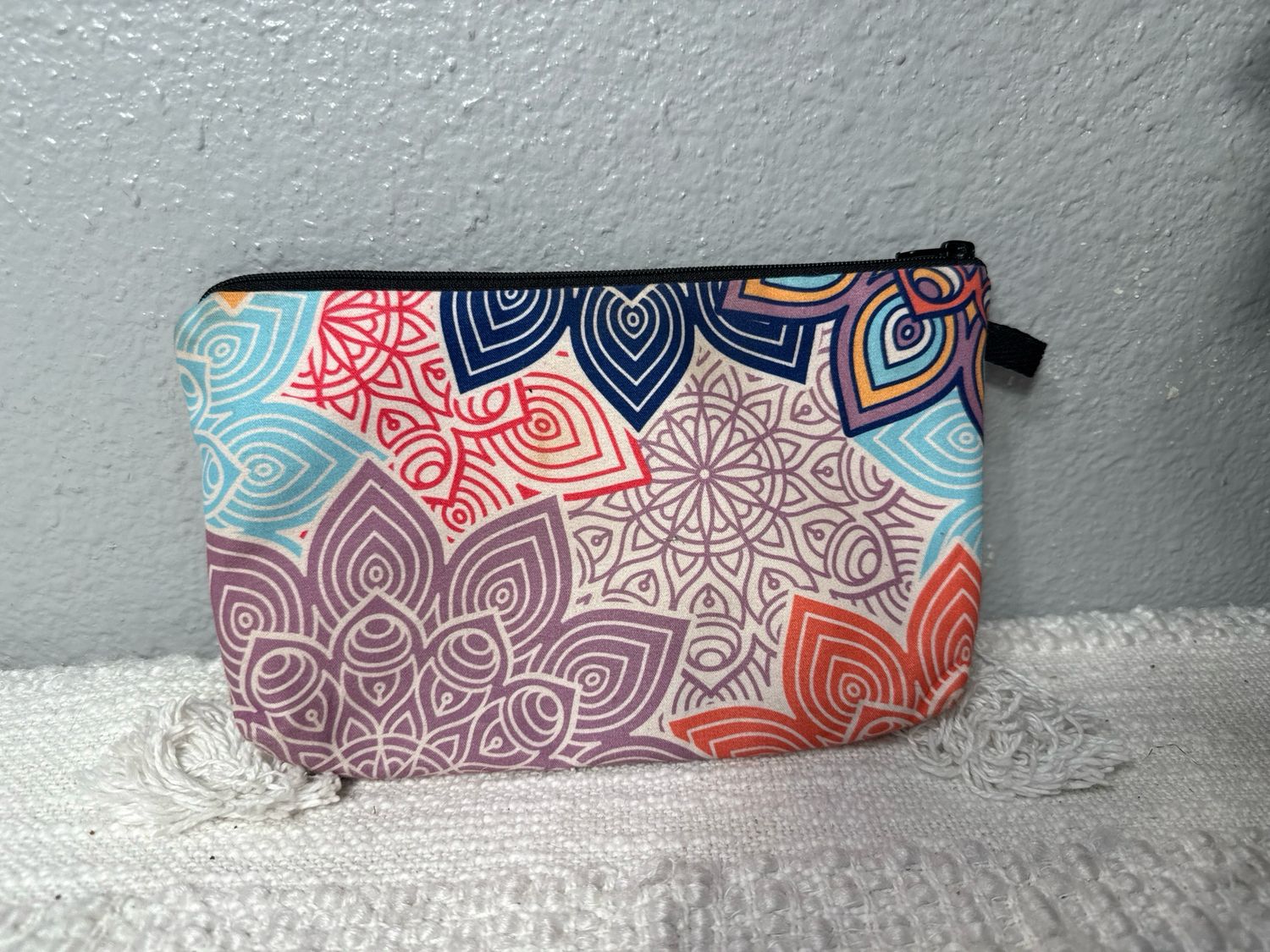 Unbranded Multicolor Mandela Cotton Cosmetic Pouch Catch Up