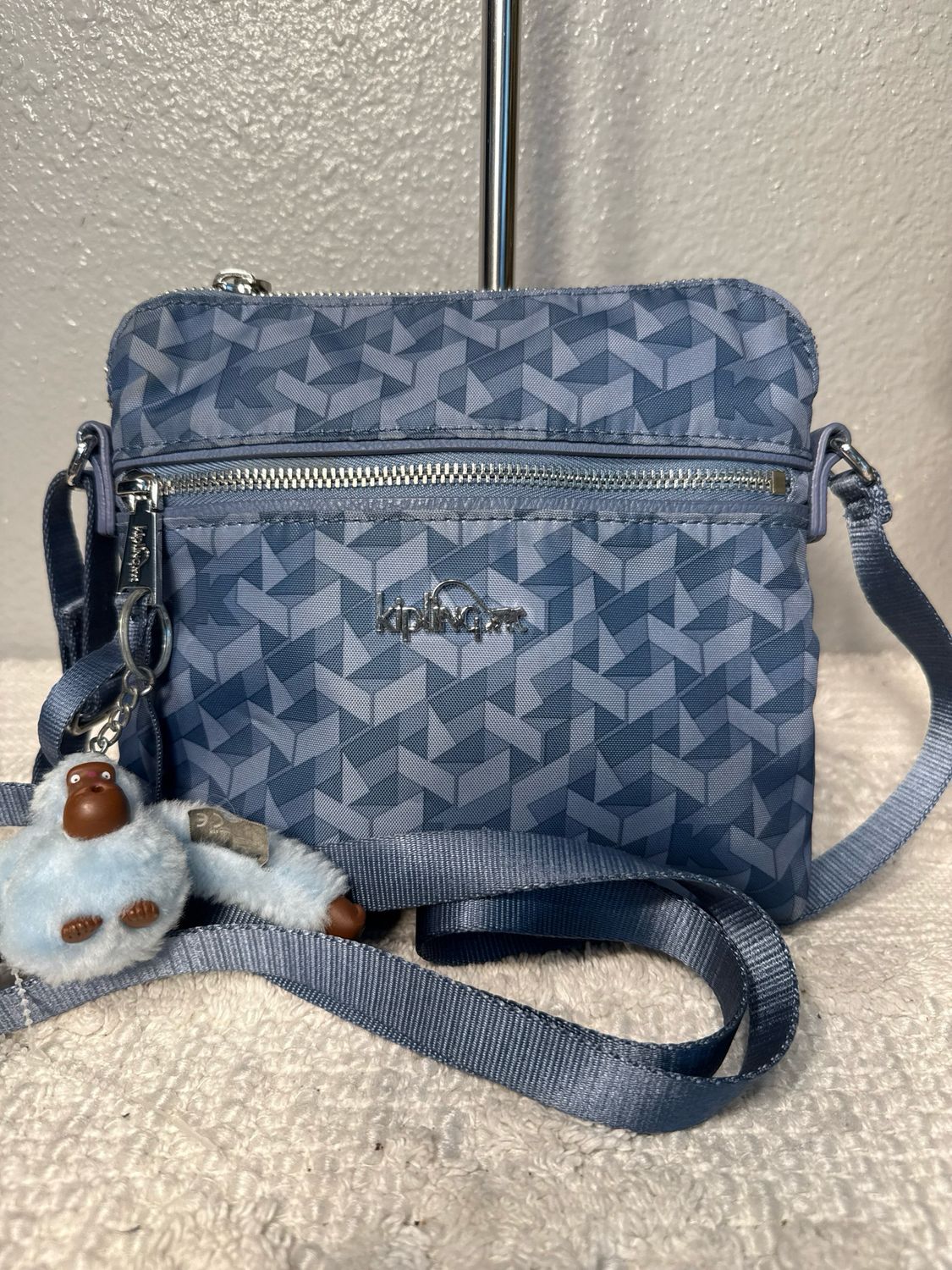 Kipling Blue Nylon Crossbody Bag New Without Tags!