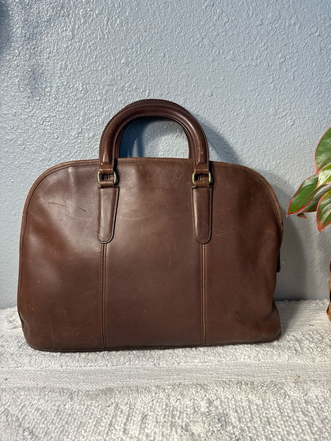Coach Vintage Brown Leather Bankroft Bag