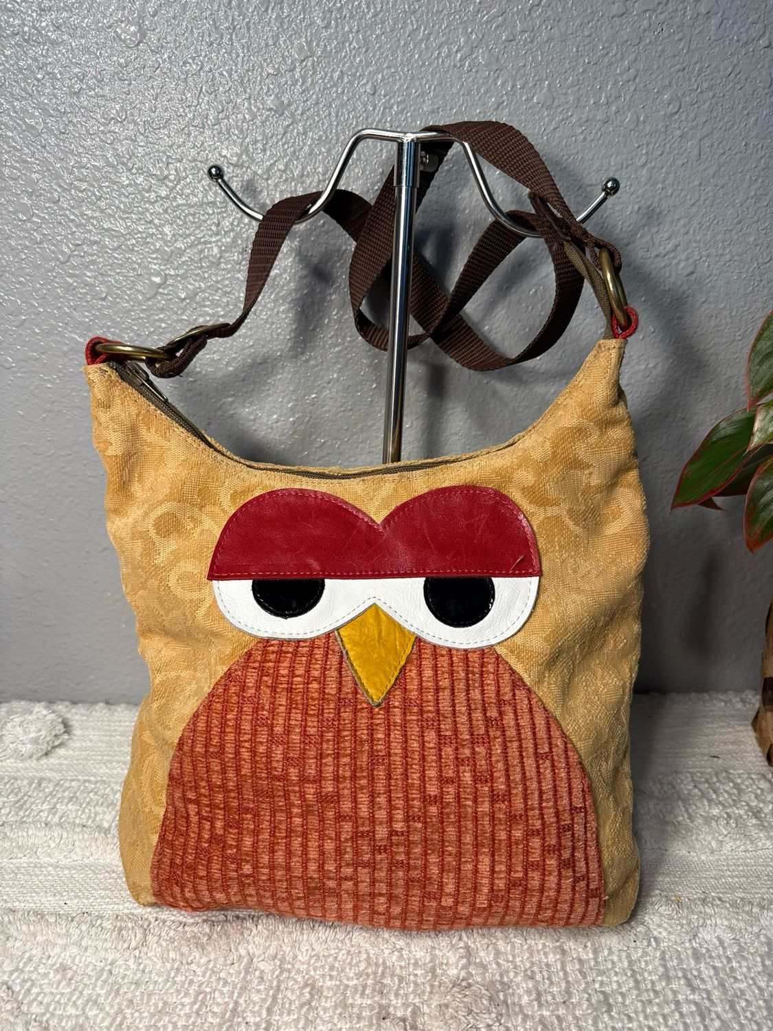 Md Collections, Handmade Owl, Carpet, Crossbody Bag New Without Tag