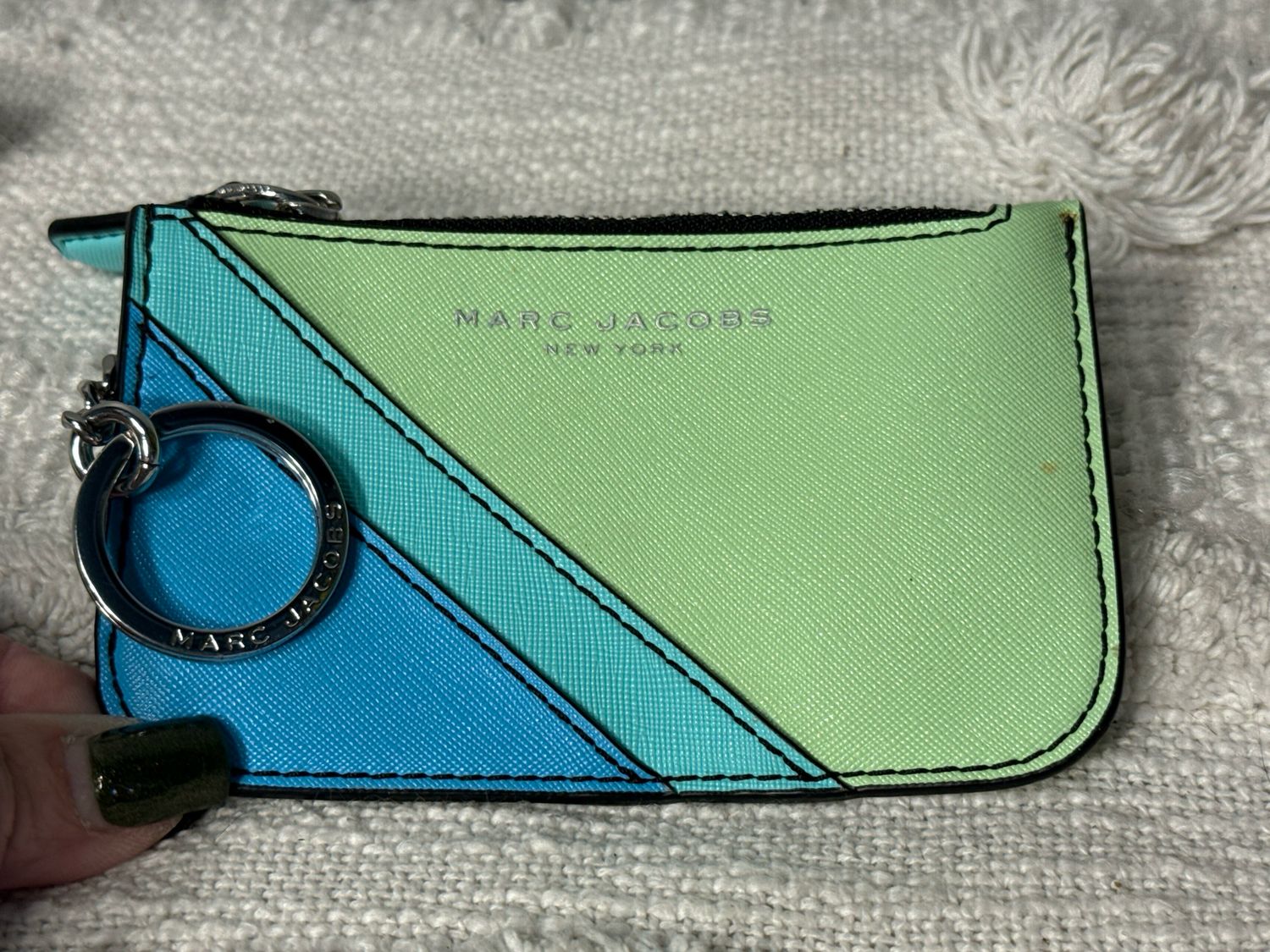 Mark Jacobs, Try Color, Saffiano, Leather Zipper Key Pouch