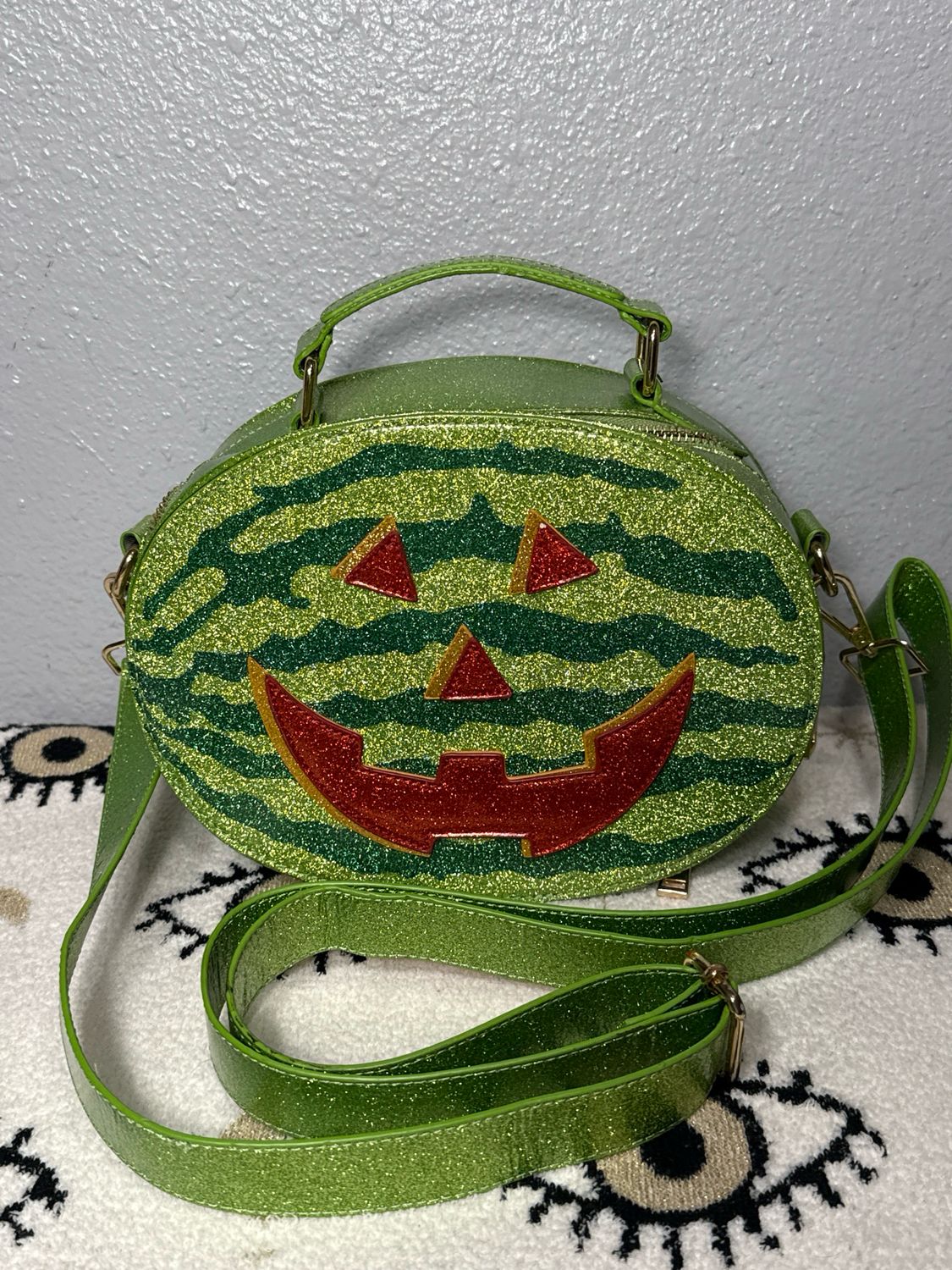 Backstitch Bruja Watermelon, Glitter, Pumpkin, Crossbody Bag Or Backpack