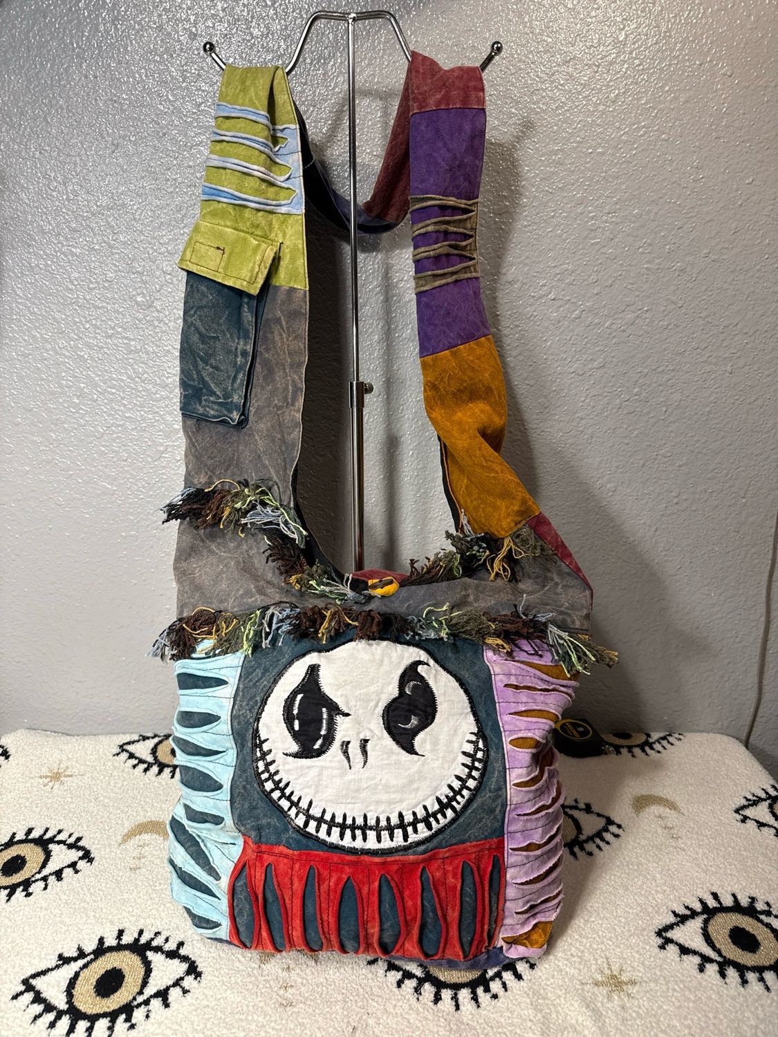 Unbranded Jack Skellington, Boho Cotton Crossbody Bag New Without Tags!