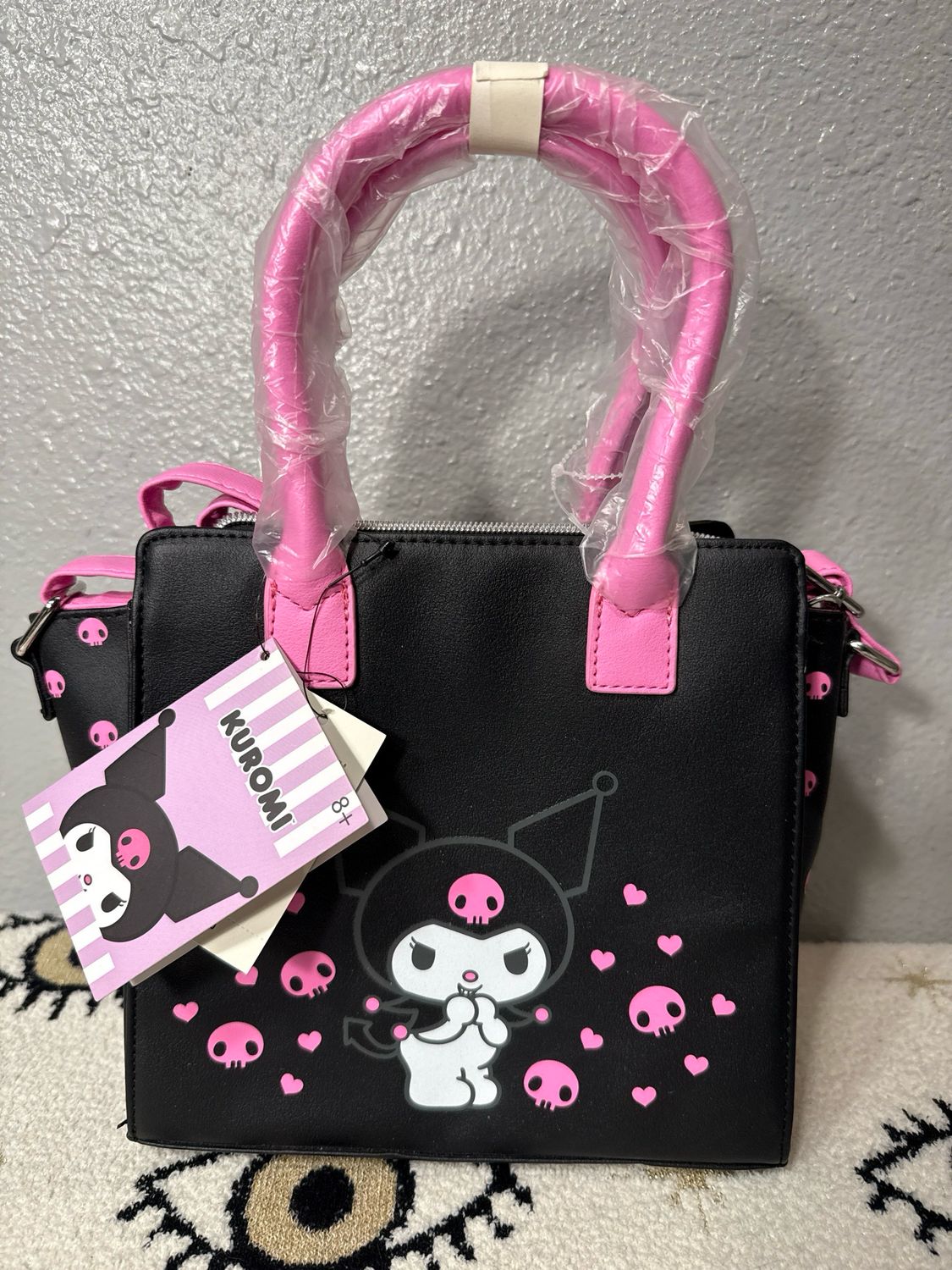 Loungefly Kuromi Black And Pink Vegan Leather Satchel New With Tags! Retail $50