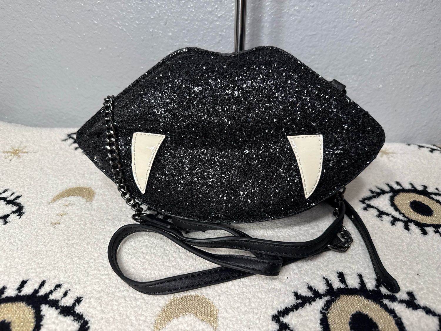 Aldo, Black Glitter, Vampire Lips, Crossbody Bag