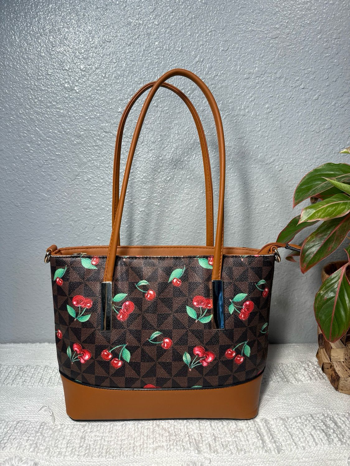 Unbranded Louis Vuitton inspired cherries tote
