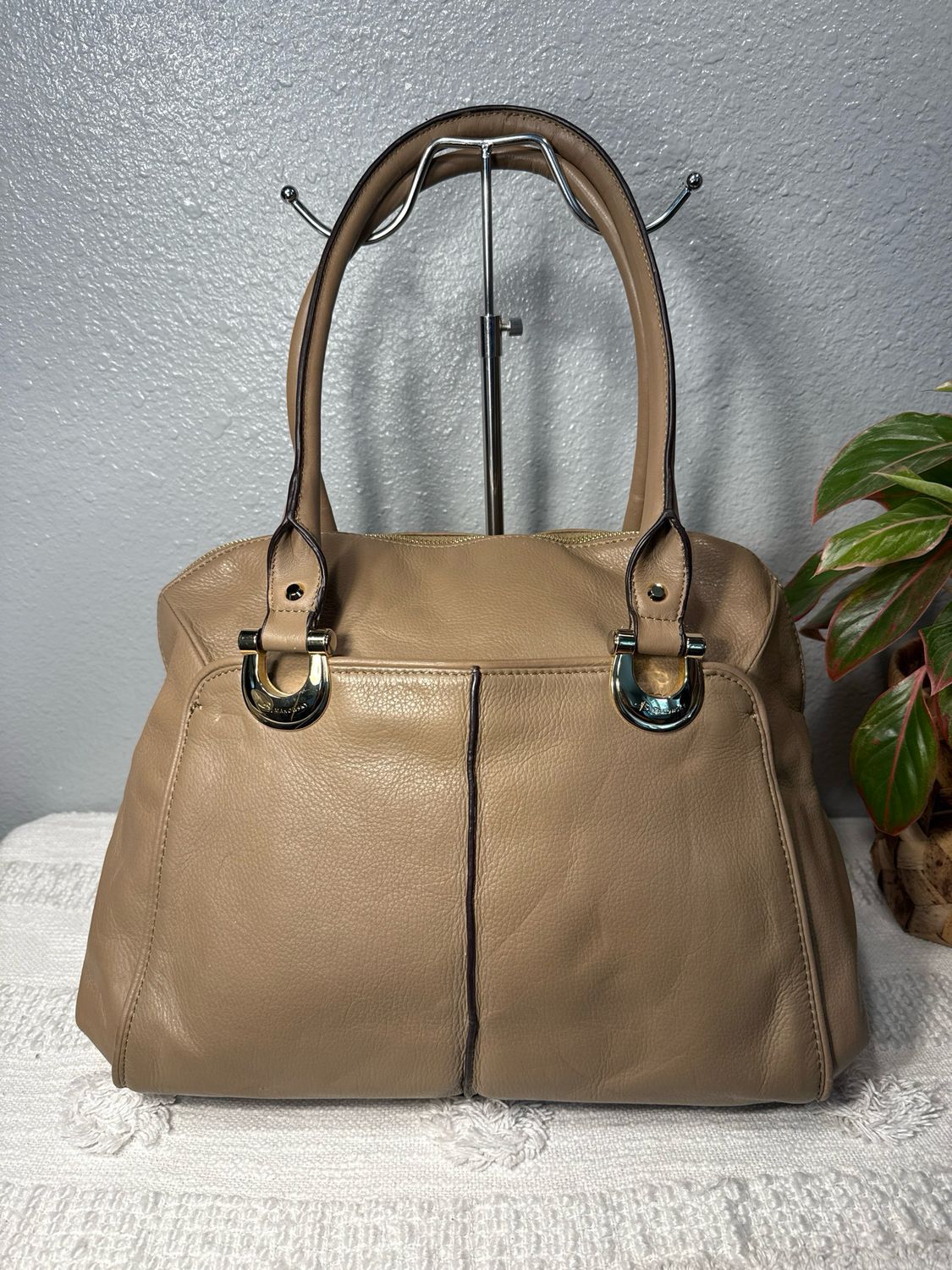 Be Makowski Taupe, Leather Tote Bag NWOT!