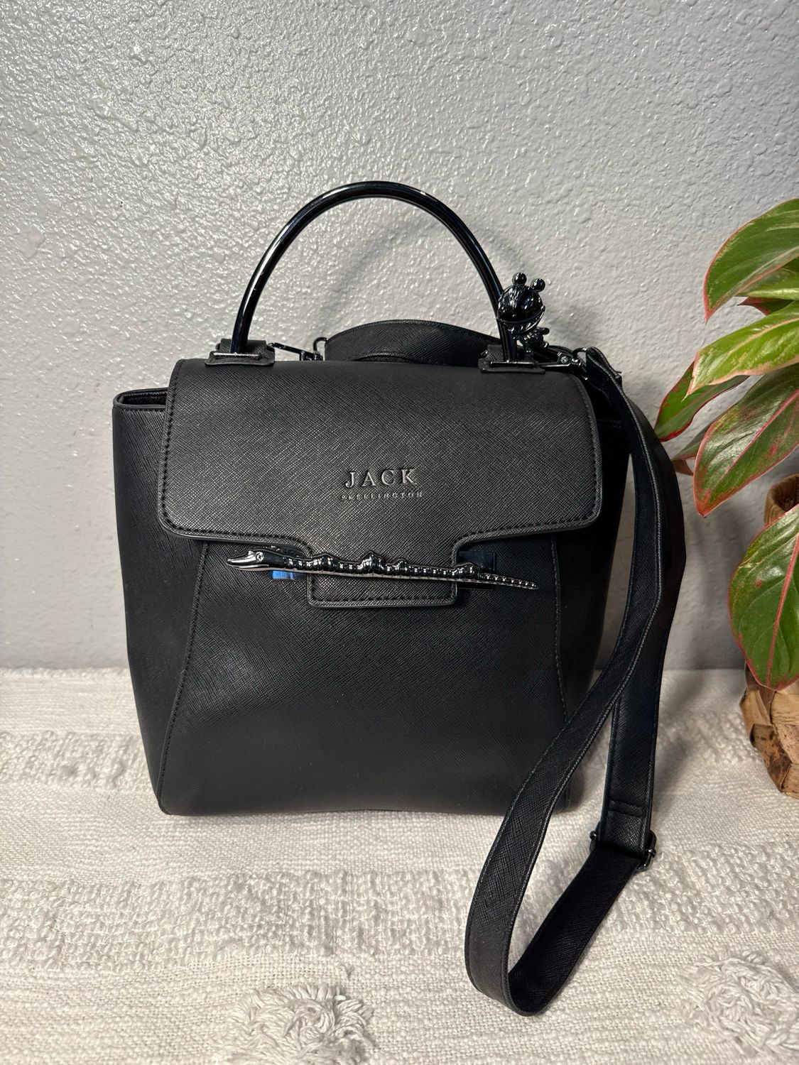 LoungeFly Jack Skellington Nightmare Before Christmas Vegan Leather Crossbody Handbag NWOT!