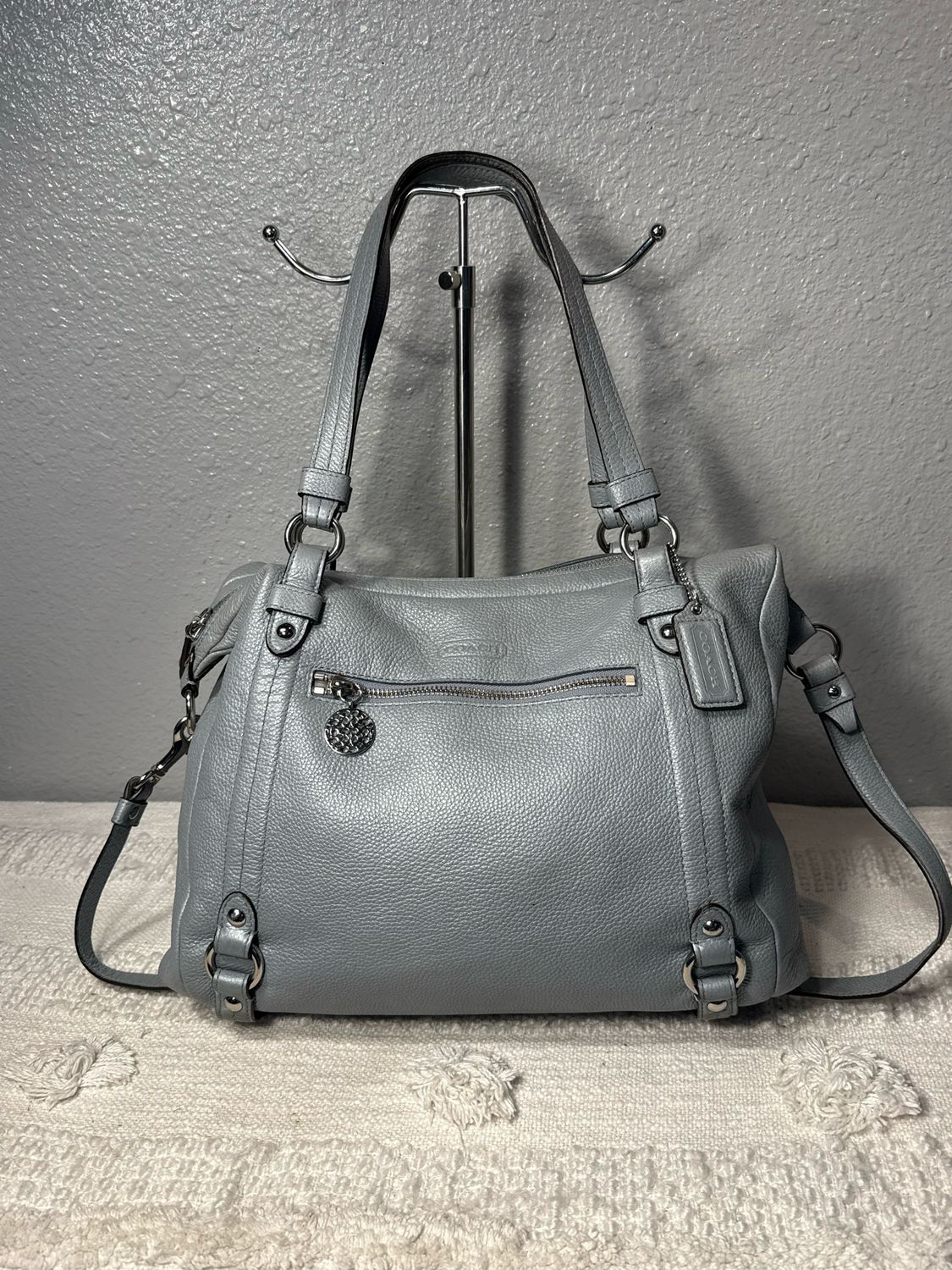 Coach Gray Leather Alexandra Satchel $350 On eBay!