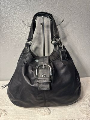 Coach Vintage Black Smooth Leather Soho Shoulder Bag