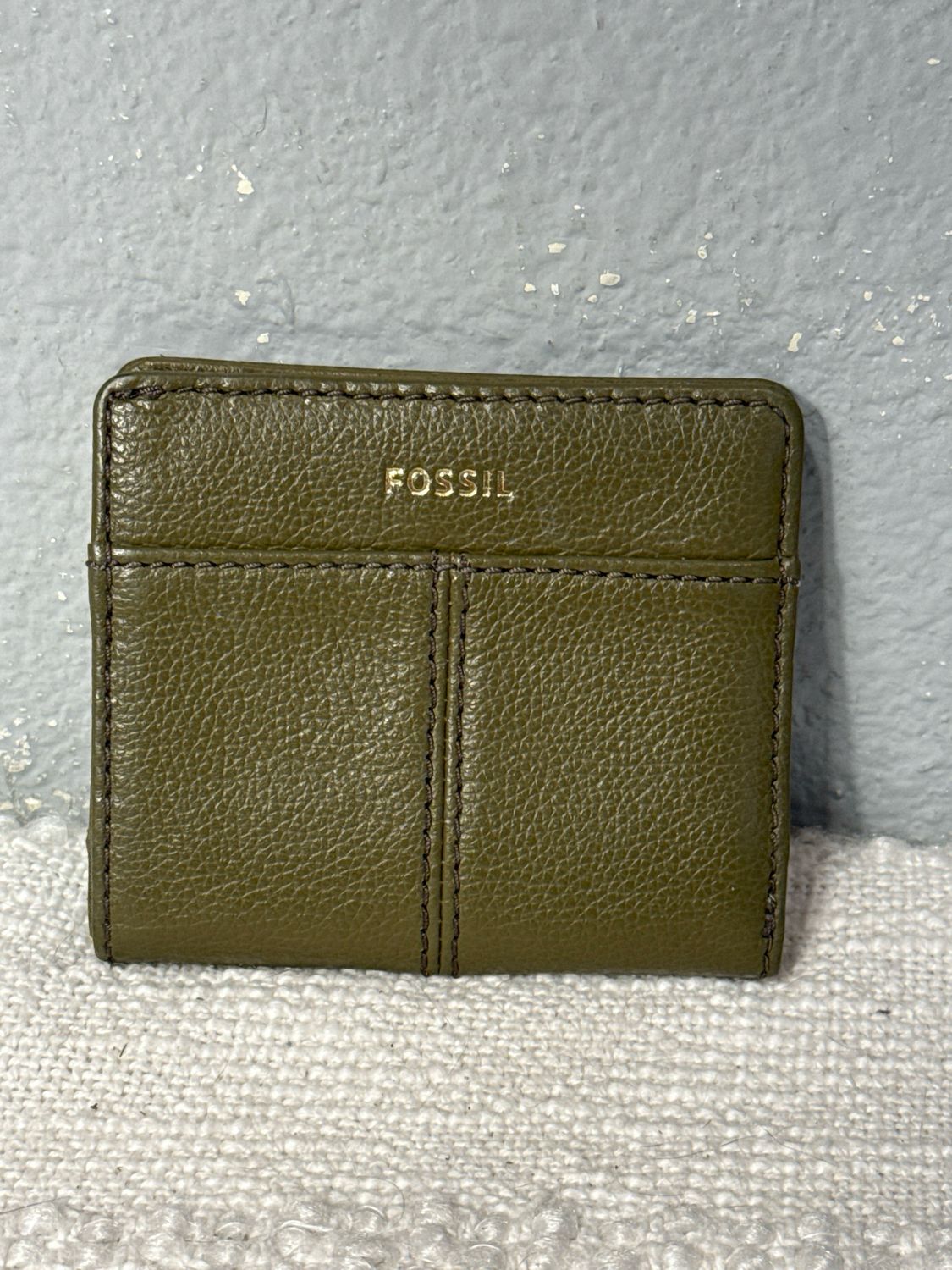 Fossil, Olive Green, Leather, Compact, Wallet, New Without Tags!