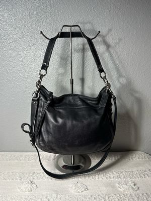 Coach Vintage Black Leather Zoe Shoulder Or Crossbody Bag