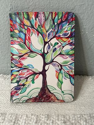 Unbranded, Vegan Leather, Multicolor Tree Card, Passport Wallet