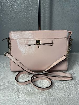 Kate Spade, Baby Pink Cross Grain Patent Leather Crossbody Bag