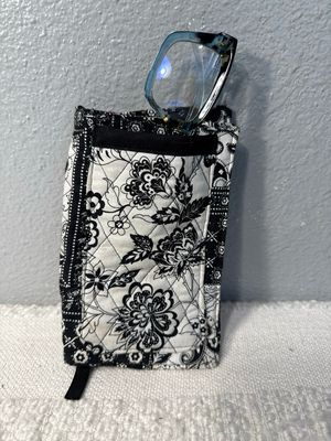 Unbranded, Vintage, Handmade, Quilted Notebook Holder, Eyeglass Holder Pin Holder