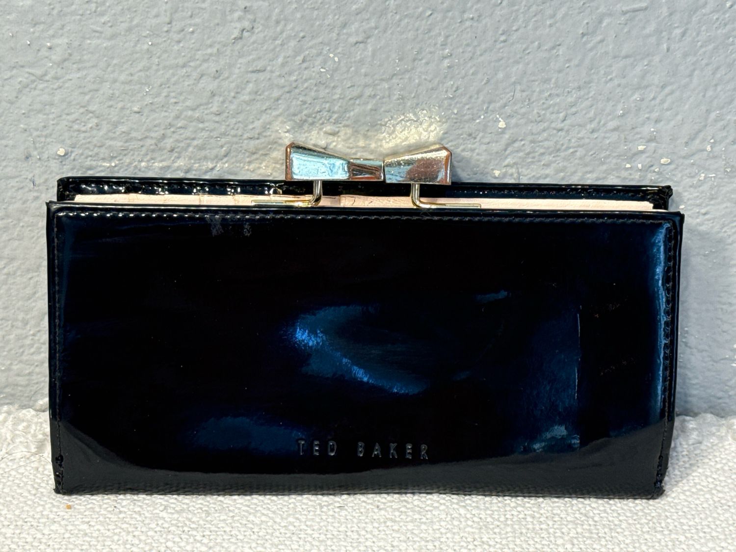 Ted Baker Black Patent Leather Wallet