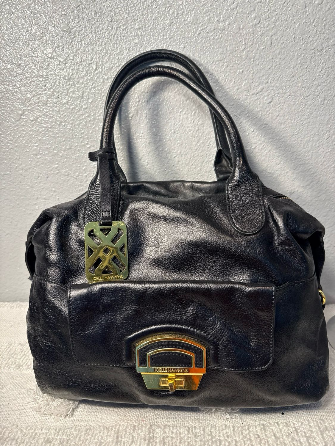 Joelle Hawkins, Black Leather Satchel