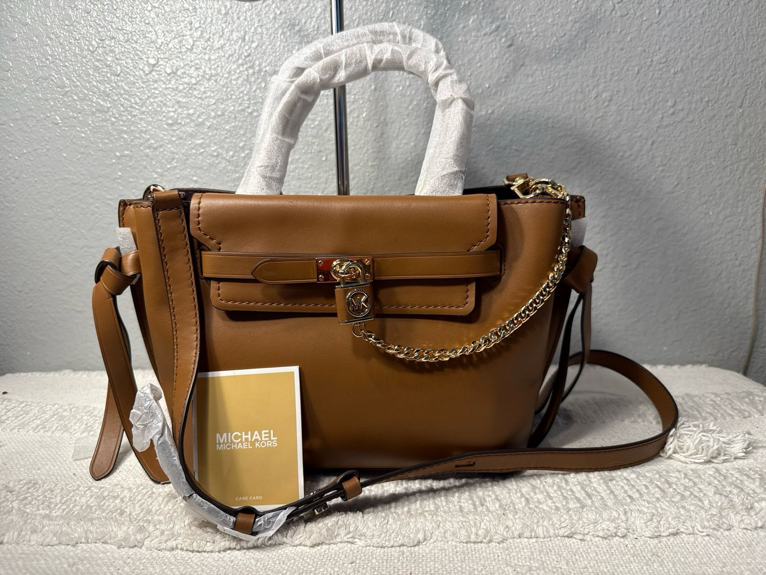 Michael Kors Carmel, Leather New Hamilton, Satchel New With Tags!