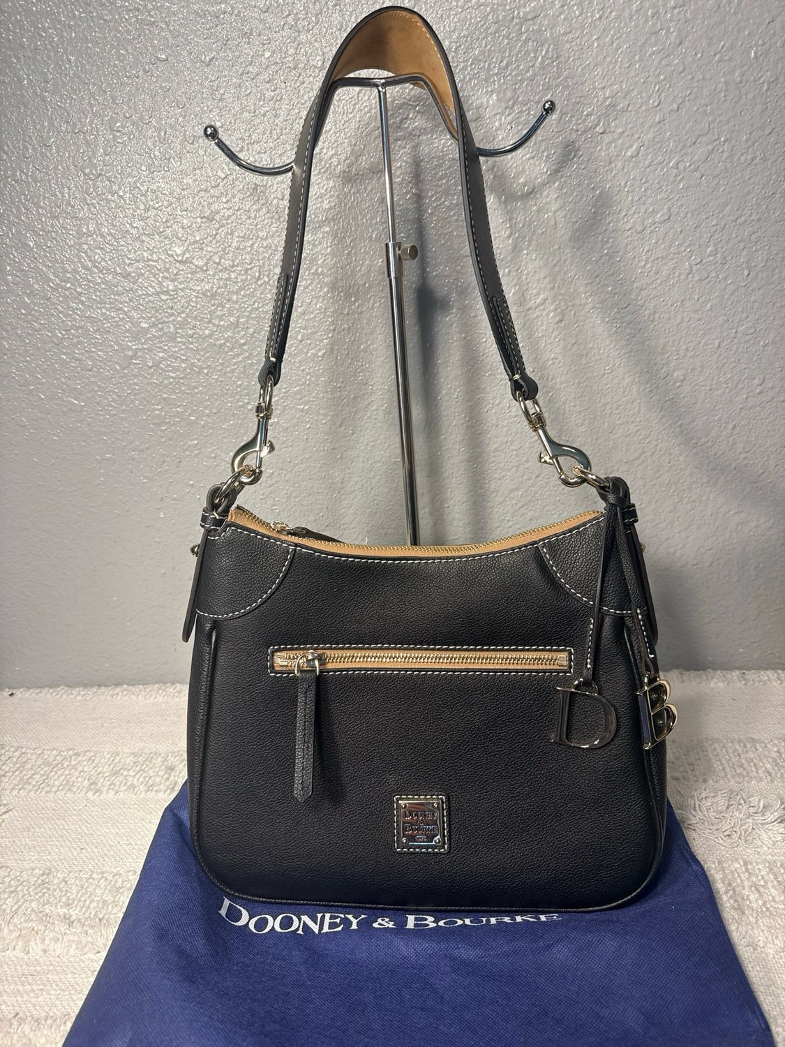 Dooney &amp; Bourke Sorrento Black Leather Hobo NWOT!