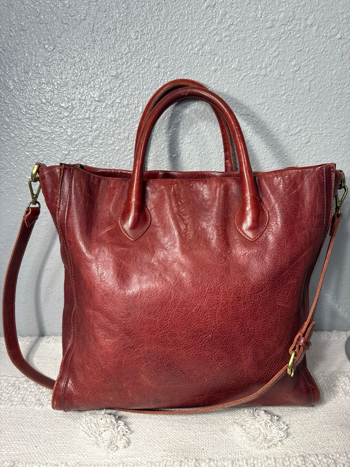 Madewell Burgundy, Leather Satchel