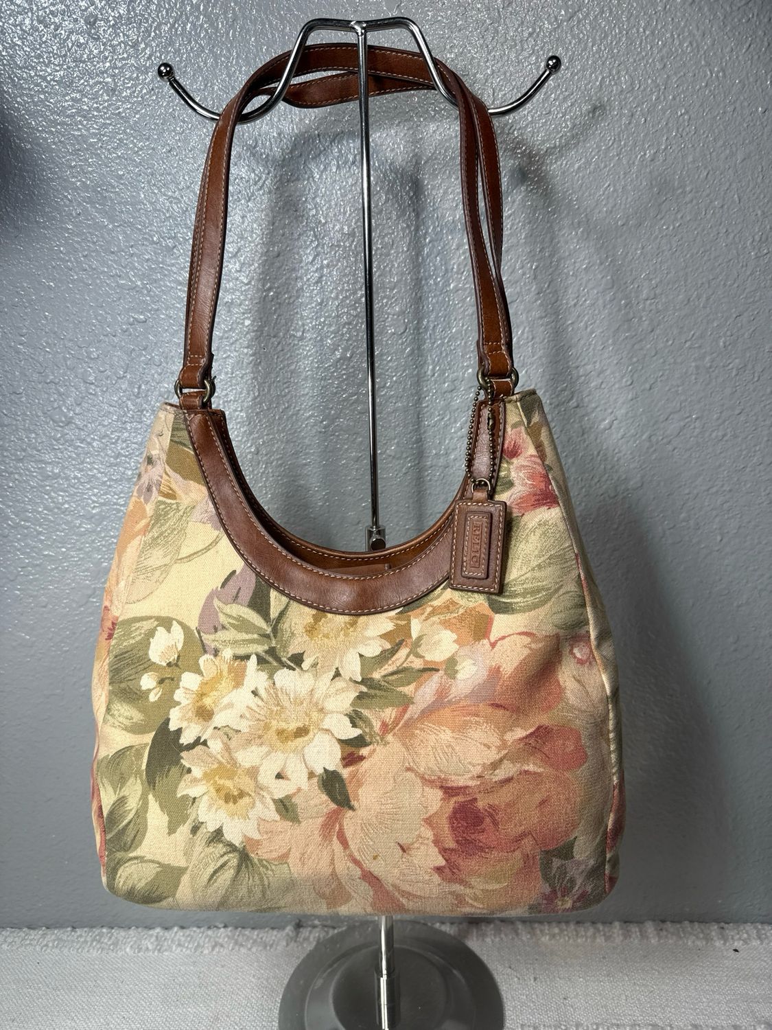Relic Floral Canvas And Vegan Leather Trim Shoulder Bag