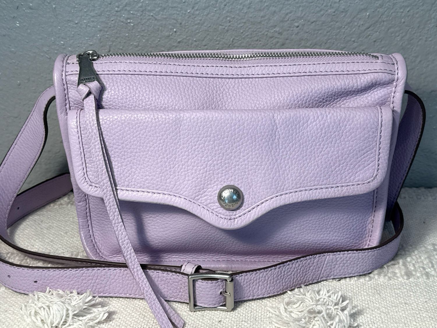 Aimee Kestenberg Lavender Leather Crossbody NWOT!