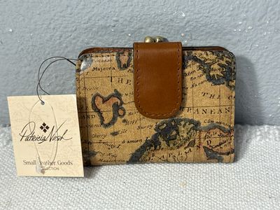 Patricia Nash Leather Maps Wallet, Retail $119 NEW WITH TAGS!