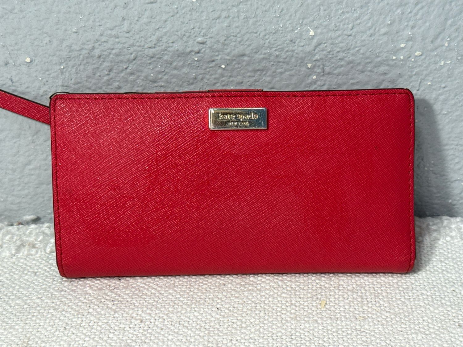 Kate Spade, Cherry Red Saffiano , Leather Wallet