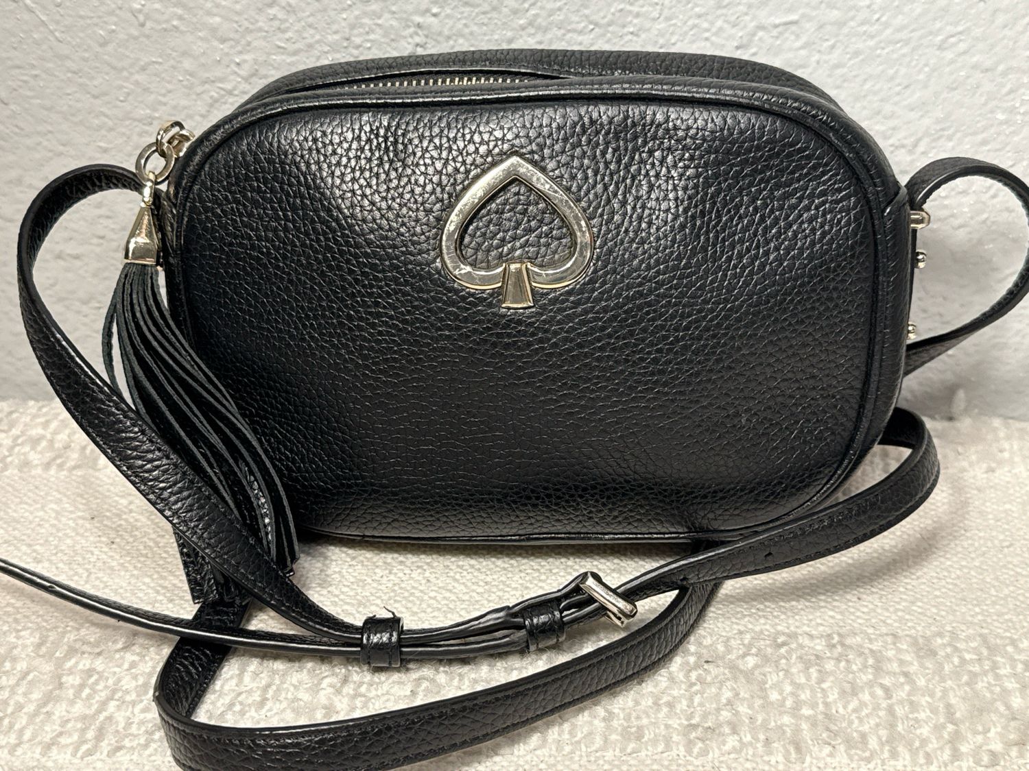 Kate Spade black pebbled leather Crossbody