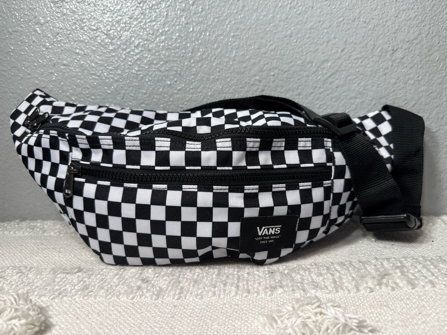 Vans, Large, Black And White Check Belt Bag New Without Tags!